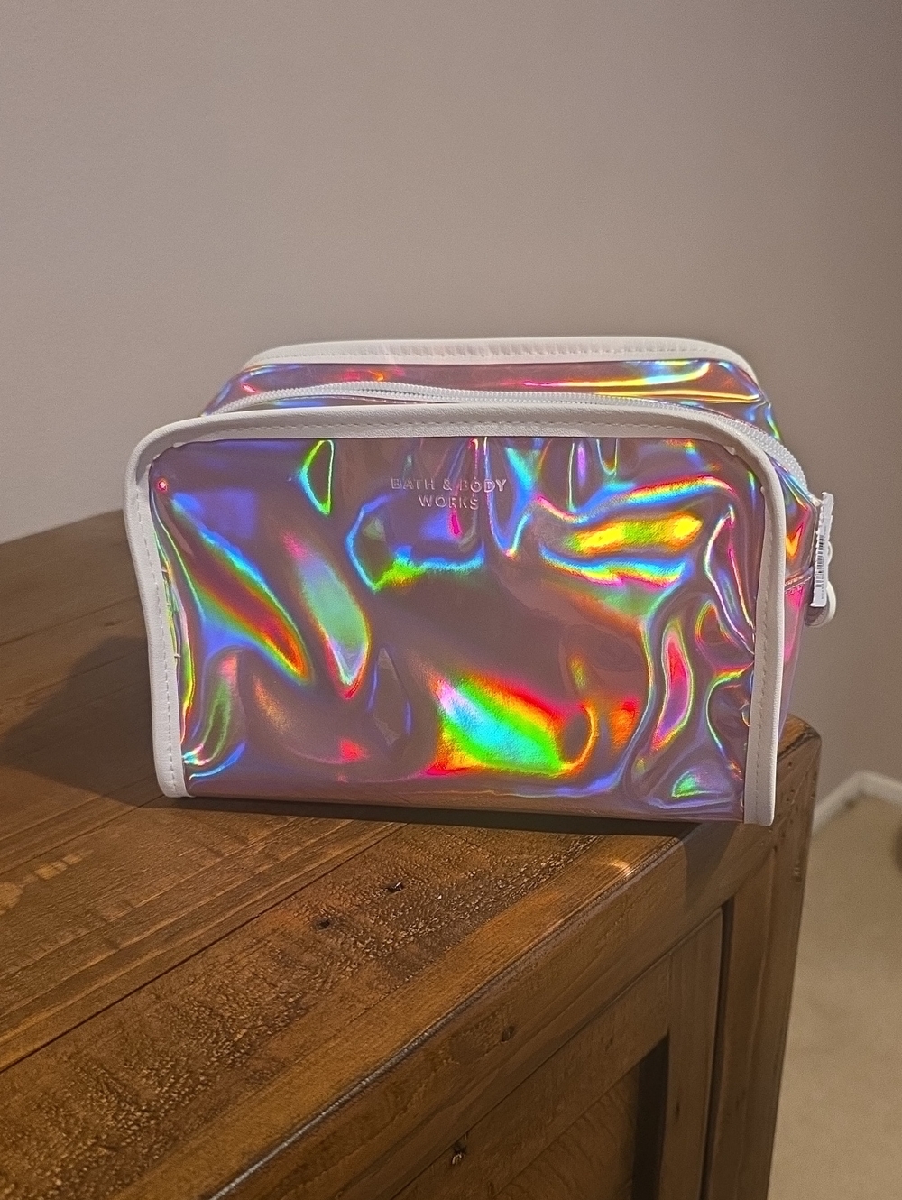 Bath & Body Works Iridescent Cosmetic Pouch